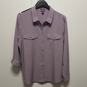 Eddie Bauer Classic Fit Quick Dry Travel Button-Front Blouse size XL, NWOT